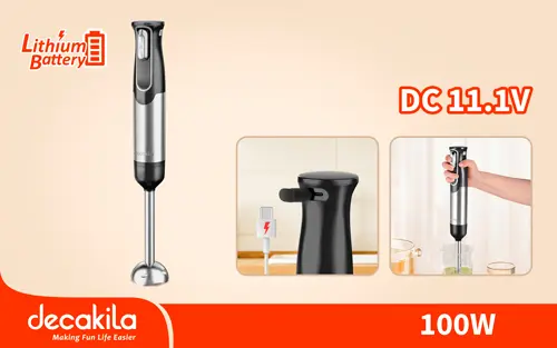 Decakila KMJB023B Cordless hand blender خلاط شحن عامودي 11.1 فولت 