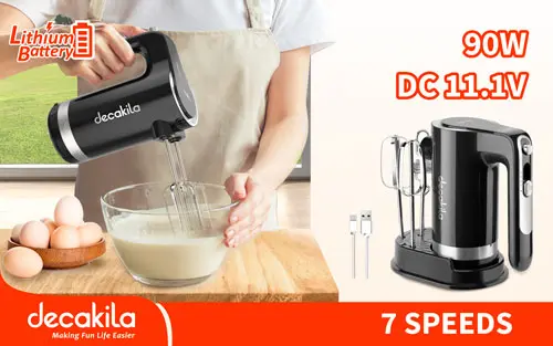 Decakila KMMX006B Cordless hand mixer خفاقة كيك 11.1 فولت  