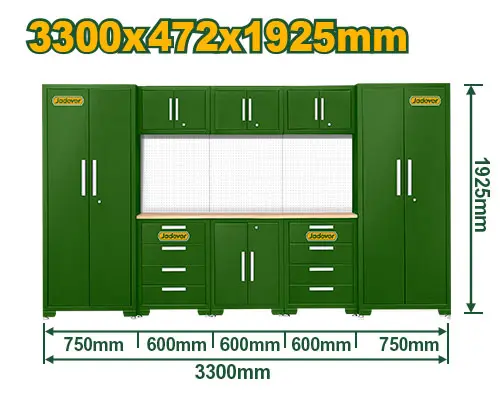 JADEVER JDCS3A08 Heavy-duty modular garage cabinets خزانة عدة كراج متكاملة