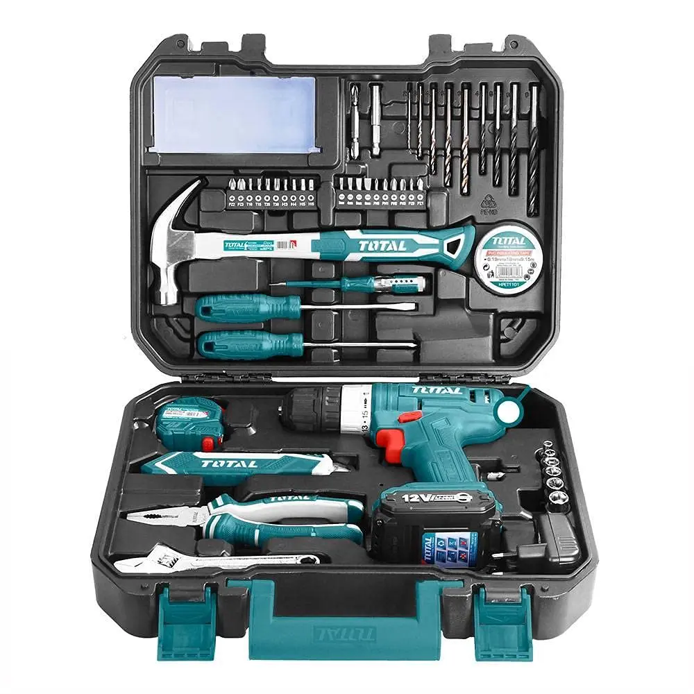 Total THKTHP11282 128 Pcs Tools Set
 درل شحن 12 فولت مع 128 قطعة عدة