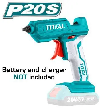 TOTAL TGGLI2001 Lithium-Ion glue gun 20V
 فرد سيلكون حراري شحن 20 فولت بدون بطارية