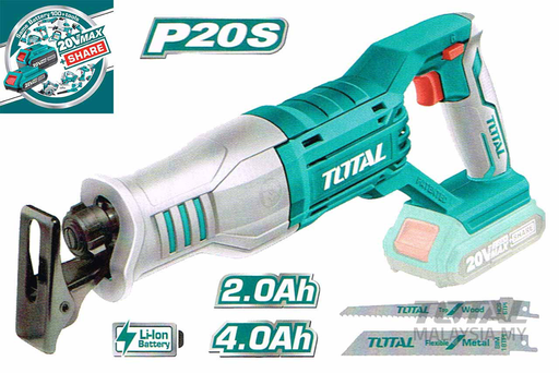 TOTAL TRSLI1151 Lithium-Ion reciprocating saw 20V
 منشار ترددي شحن بدون بطارية