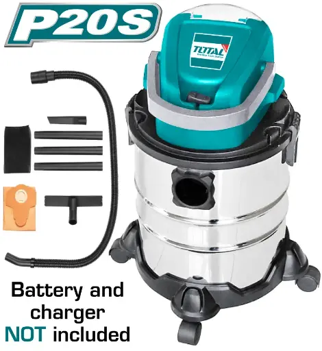 Total TVLI2005E Lithium-Ion  vacuum cleaner
 مكنسة شحن 20 لتر بدون بطارية وشاحن