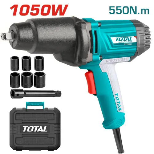 TOTAL TIW10101 Impact Wrench 1050W
   درل بناشر كهرباء 1/2 انش 550 نيوتن