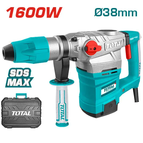 TOTAL TH116386 Rotary hammer1600W 38mm 9J SDS MAX همر كهرباء 3 حركات