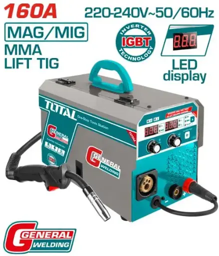 Total TMGT1601 Inverter MAG/MIG/MMA/TIG Lift welding machine 160A ماكنة لحام ميج + تيج كهرباء